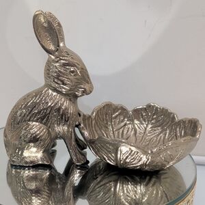 Martha Stewart Gold Color Metal Bunny Decorative Bowl